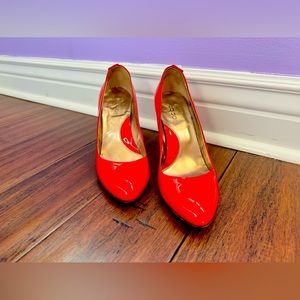 Hugo Boss red patent leather pumps- size 39